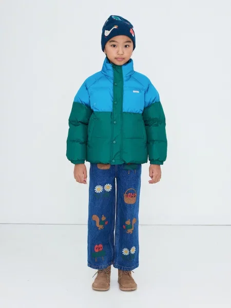 Tinycottons стьобана куртка дитяча COLOR BLOCK SHORT PADDED JACKET