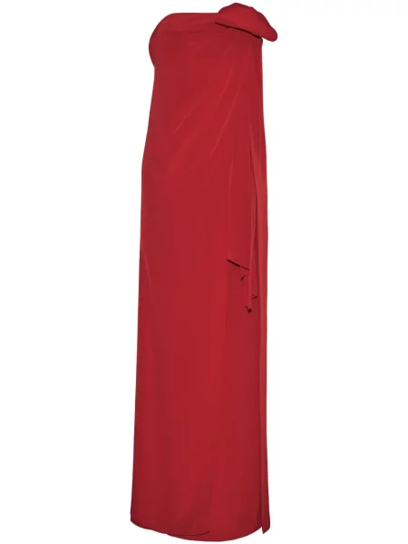 Rochie maxi Adam Lippes de mătase roșu