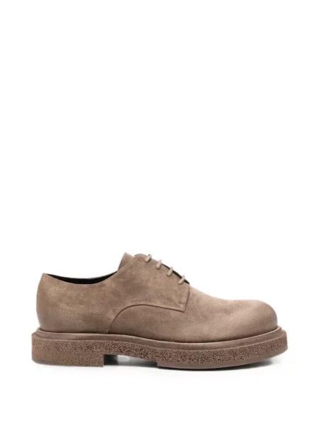 Pantofi derby Officine Creative din piele de căprioară chunky maro