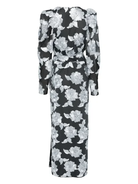 Rochie maxi Rotate Birger Christensen plasă de costum gri