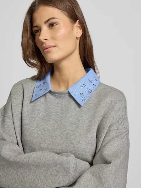 Bluza z kołnierzykiem koszulowym Liu Jo szara