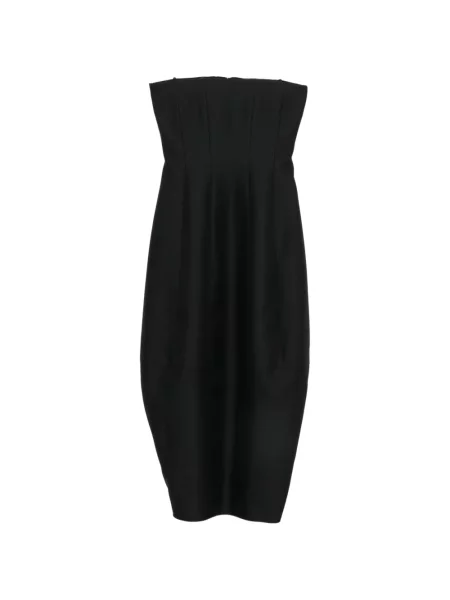 Rochie maxi Khaite fără bretele negru