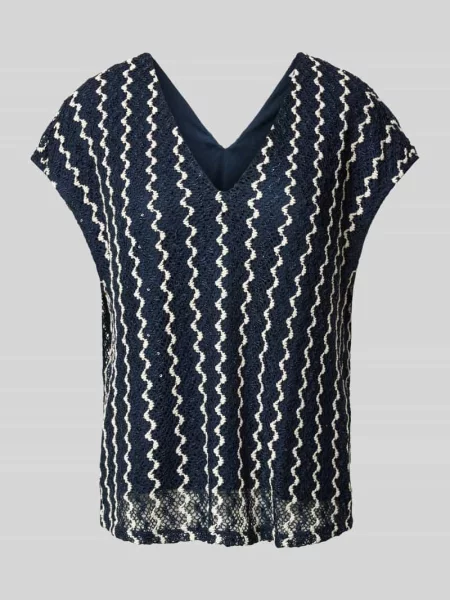 T-shirt z dekoltem w serek model ‘ELLEN’ Vila