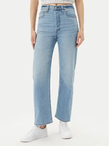 LEVI'S ® Džíny Ribcage Straight Ankle azurová modré
