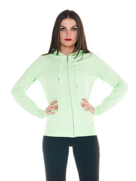 Bluza z z kaptur na co dzień na siłownię zielona
