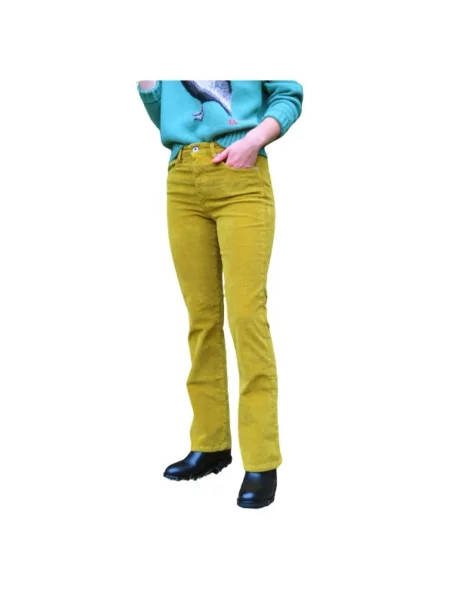 Spodnie Denim Studio dzwony brązowe