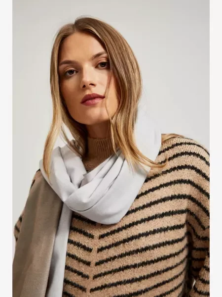 Fular Moodo cu franjuri negru