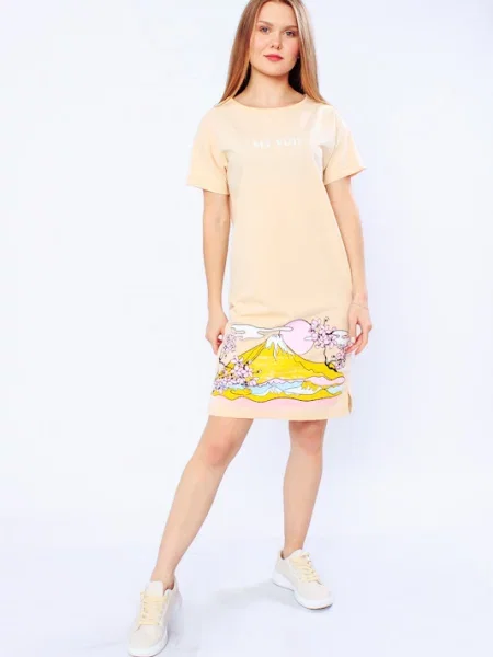 Носи своє Сукня-футболка бежевий