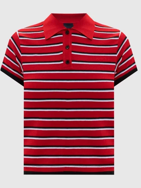 Поло Juun.j в полоску красное