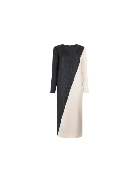 Sukienka midi Roberto Cavalli w paski z paskiem czarna