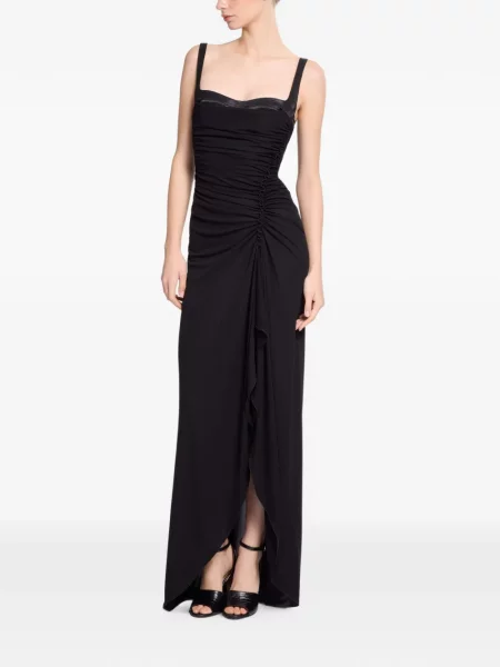 Rochie maxi Elie Saab cu volane negru