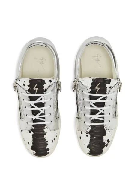 Sneakerși Giuseppe Zanotti din piele gri