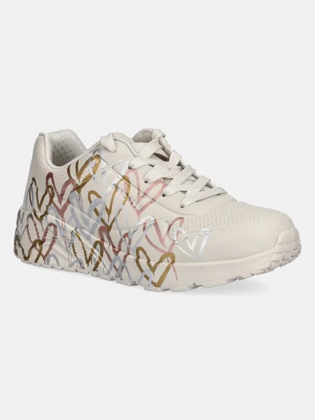 Skechers sportcipő UNO LITE METALLIC LOVE bézs