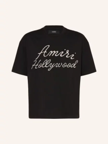 Amiri Tričko Hollywood / krémová černá