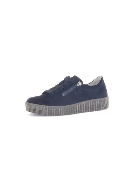 Sneakersy Gabor skórzane na platformie niebieskie