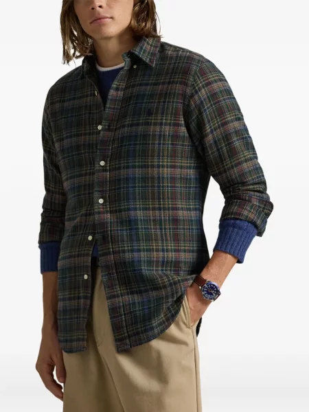 Ριγέ polo Polo Ralph Lauren με κουκούλα με αυτόγραφο λευκό