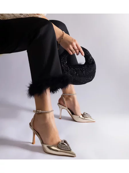 Nosorogov kamen sandali D/ceo z odprtimi petami rumena