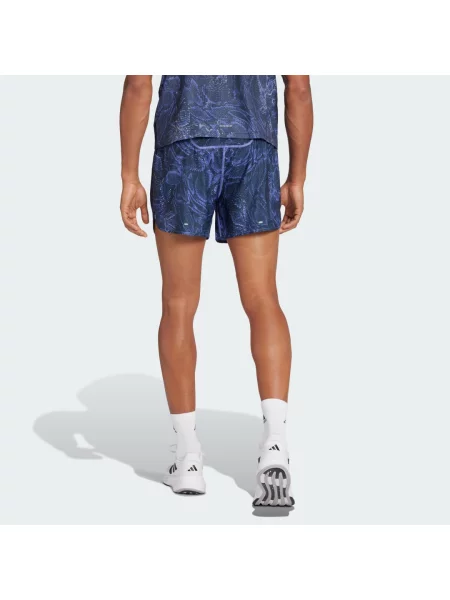 Szorty Own the Run Excite Allover Print AEROREADY niebieskie