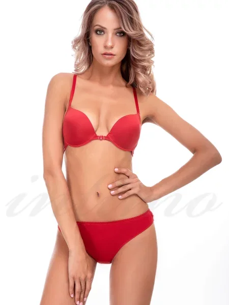 Комплект белья: бюстгальтер push-up gel и трусики бразилиана чорні