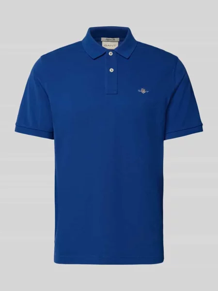 Koszulka polo o kroju regular fit z czystej bawełny Gant niebieska