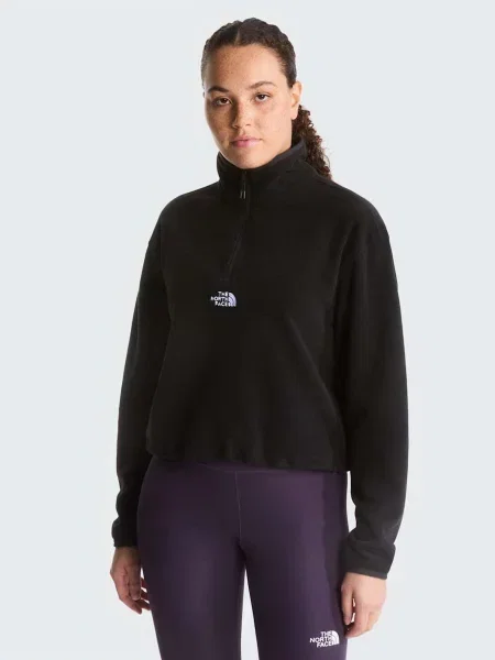 Флісова кофта The North Face W NOVELTY LOGO GLACIER ZIP чорний
