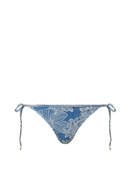 Bikini Twinset cu model floral albastru