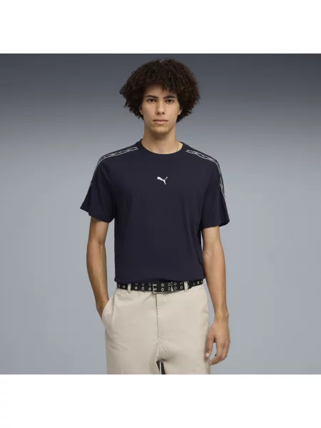 PUMA koszulka Essentials Tape Odzież S niebieski