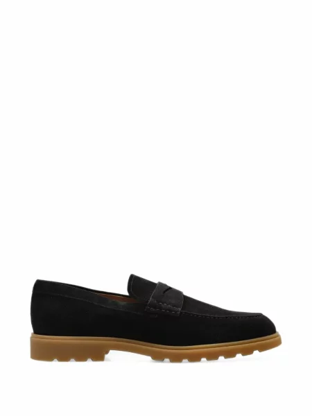Pantofi loafer Kiton din piele de căprioară negru