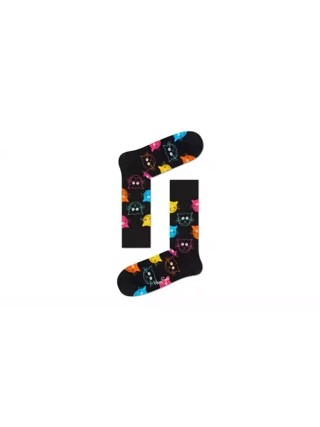 Dzianinowe skarpety Happy Socks czarne