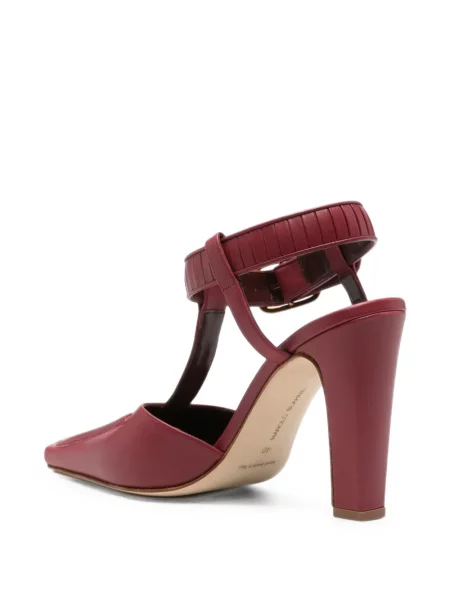 Pantofi cu toc Manolo Blahnik din piele roșu