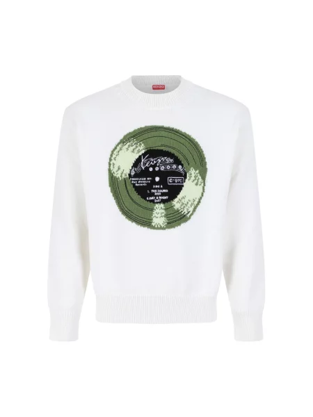 Sweter Kenzo z nadrukiem biały