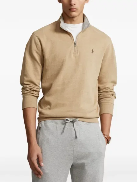 Matlasat tricou polo Polo Ralph Lauren cu decolteu rotund cu autograf roșu