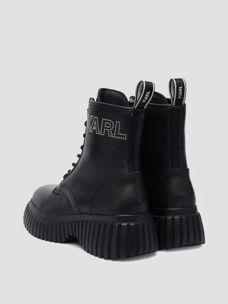 Кожаные ботинки Karl Lagerfeld черные