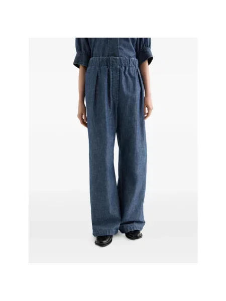 Spodnie Jil Sander niebieskie