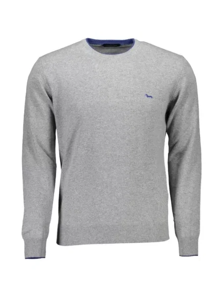 Pulover Harmont & Blaine cu broderie gri