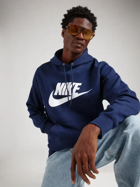 Nike Sportswear Mikina CLUB námornícka modrá biela