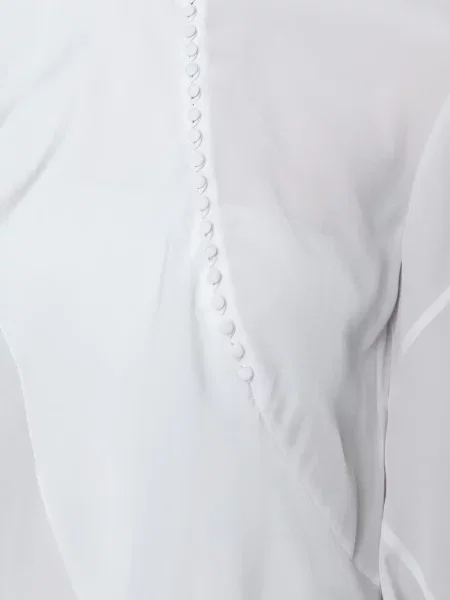 Bluză Givenchy asimetrică drapată alb