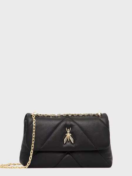 Patrizia Pepe usnjena torbica črna