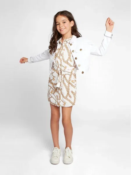 MICHAEL KORS KIDS Дънково яке S бял