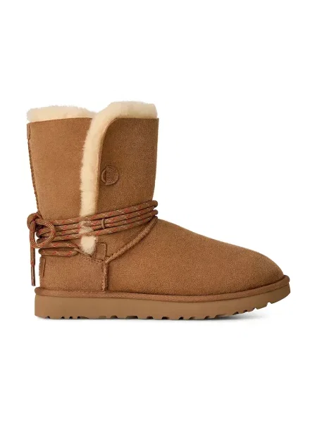 UGG cizme de zăpadă din piele întoarsă Bailey Tie maro