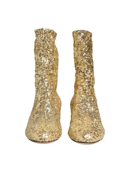 Botki Dolce And Gabbana skórzane żółte