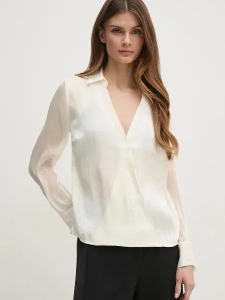 Блуза Pedro del Hierro с изчистен дизайн бежово