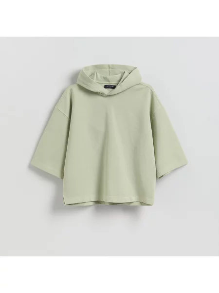 Reserved Rövid ujjú melegítőfelső világos olívazöld