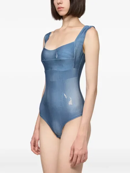 Top Atu Body Couture cu imagine albastru