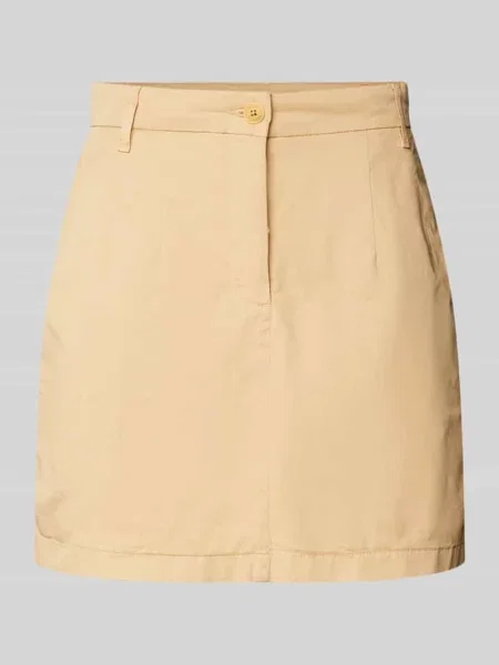 Spódnica mini z z tyłu model ‘COTTON GMD’ Tommy Hilfiger beżowa