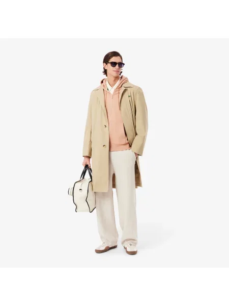 Lacoste Bluza Polarowa Classic Fit Zapinana Na Błyskawiczny beżowy
