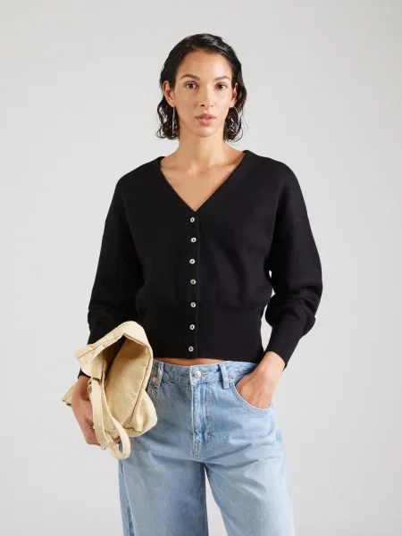 TOPSHOP Geacă tricotată negru