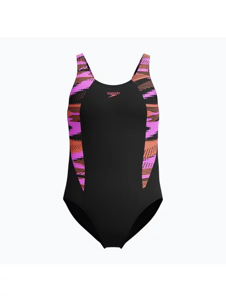 Gyermek egy részes fürdőruha Speedo HyperBoom Splice Muscleback coral sands. Méret: cm fekete