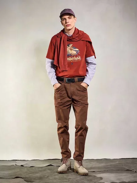 Футболка Timberland All Gender Front Boot Graphic помаранчевий