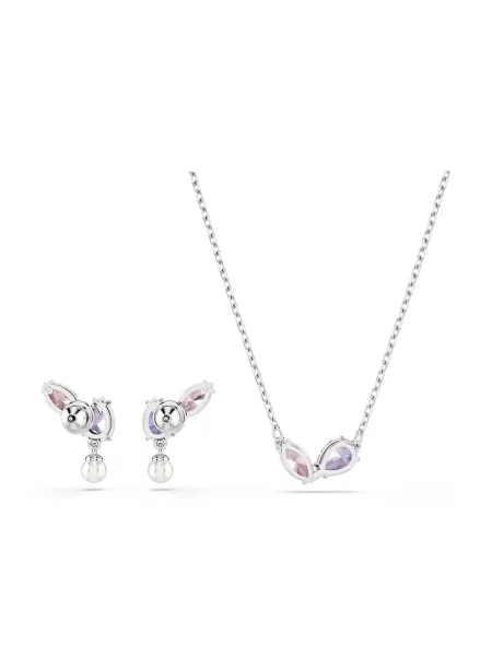 Fülbevaló Swarovski rózsaszín